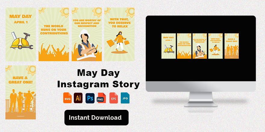 Free May Day Instagram Story