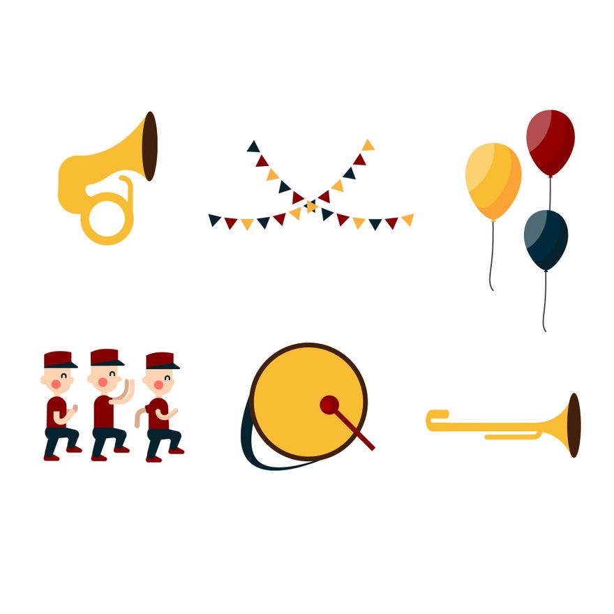 Parade Icons in Illustrator, PSD, EPS, SVG, JPG, PNG