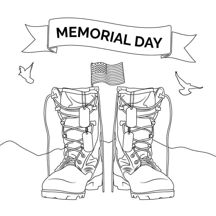Free Memorial Day Sketch Vector