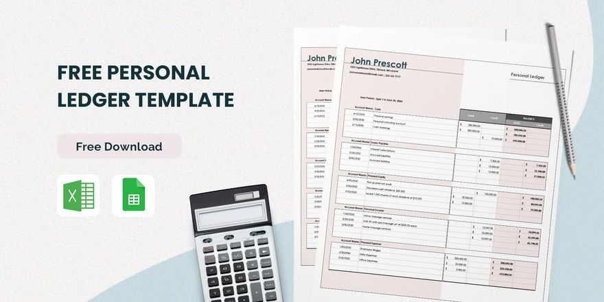 Free Personal Ledger Template