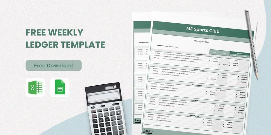 Free Weekly Ledger Template