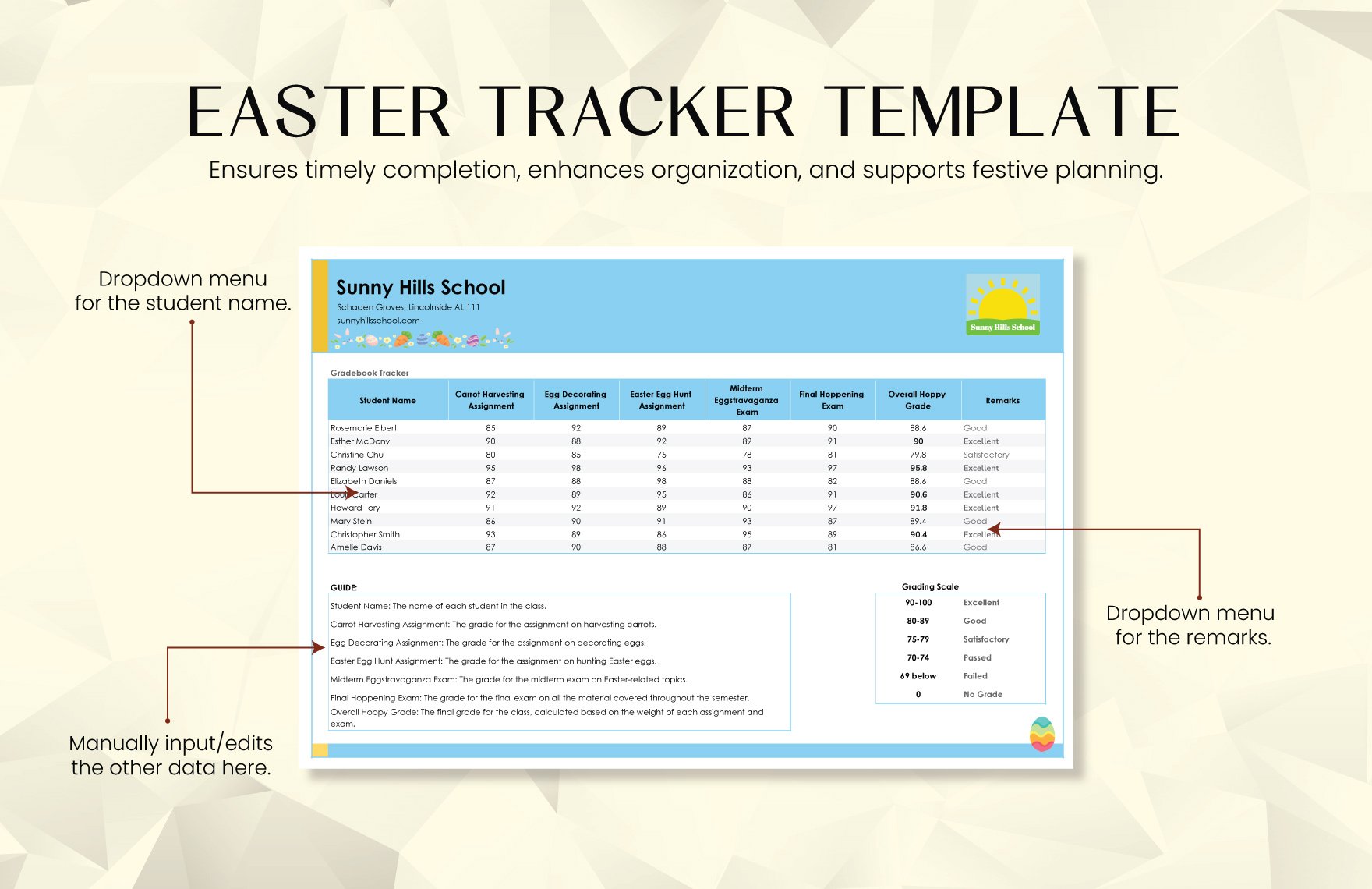 Easter Tracker Template
