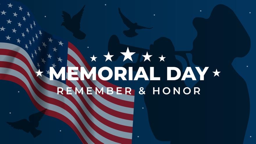 Memorial Day Blue Background