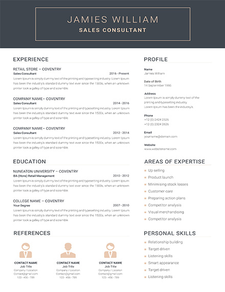 creative consultant resume