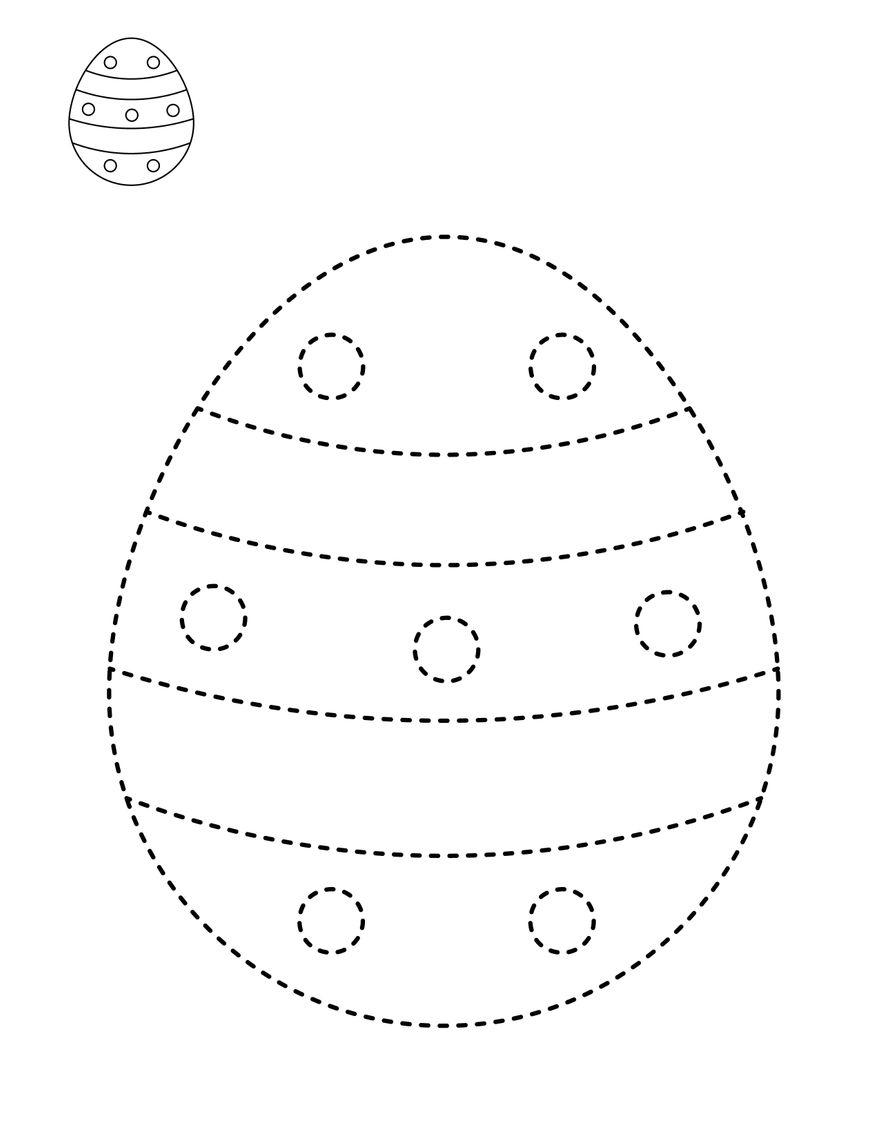 Easter Drawing Template