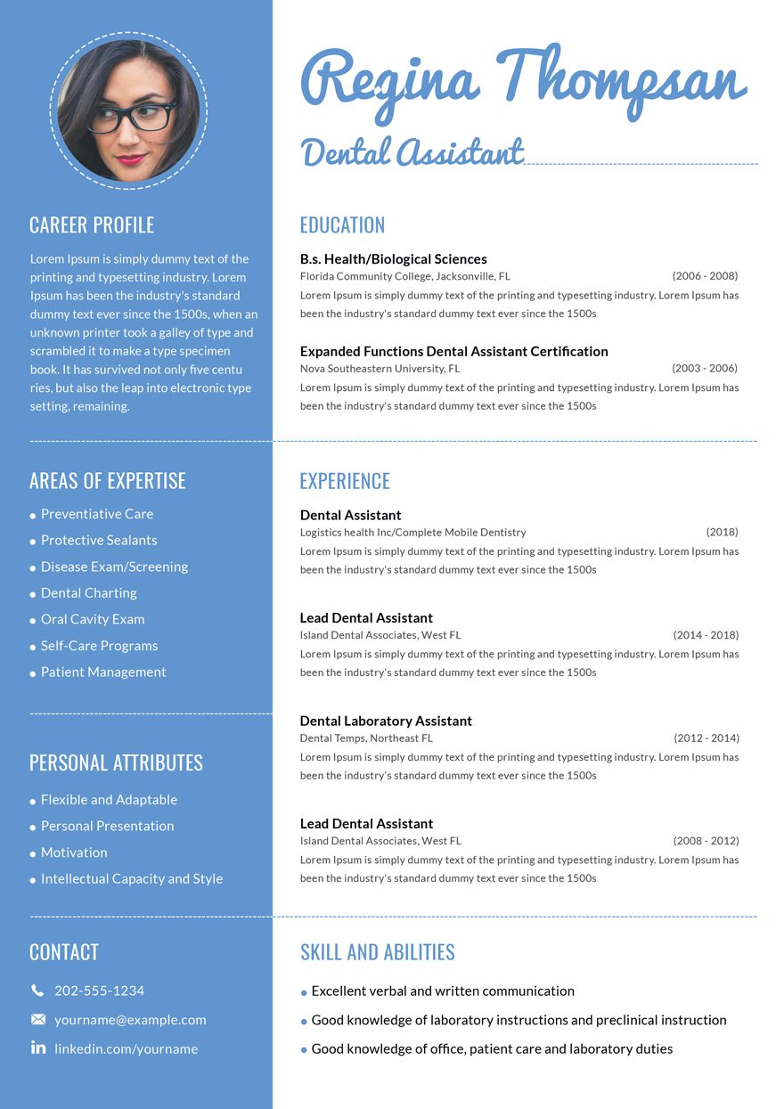 Dental Assistant Resume and Cover Letter