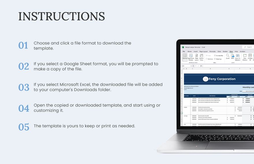 Free Monthly Budget Ledger Template - Download in Excel, Google Sheets