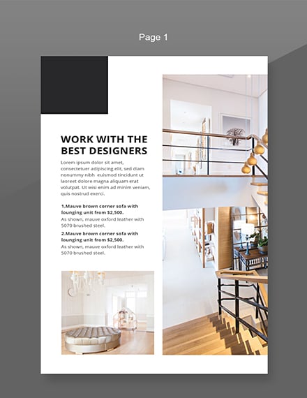 Free Interior Design Catalog Template 