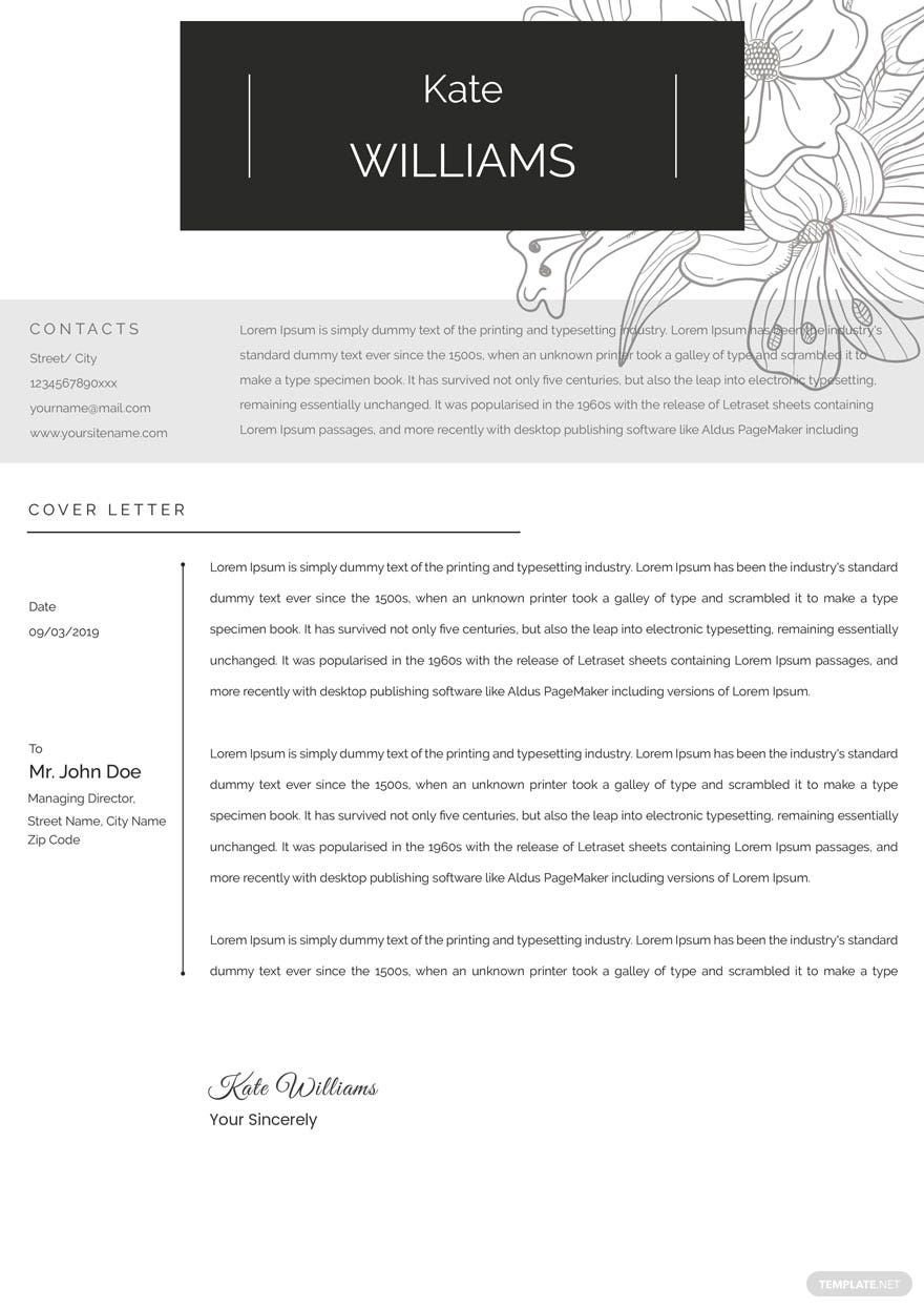 One Page Personal Resume Template