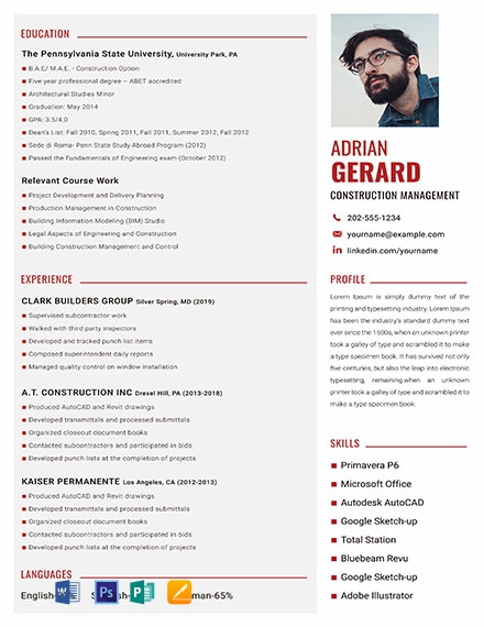 92 Free Photo Resume Templates Word Doc Psd Indesign