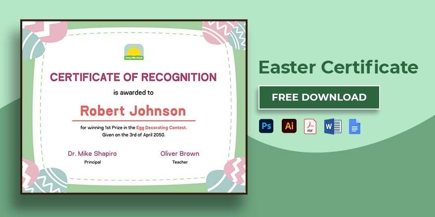 Easter Certificate