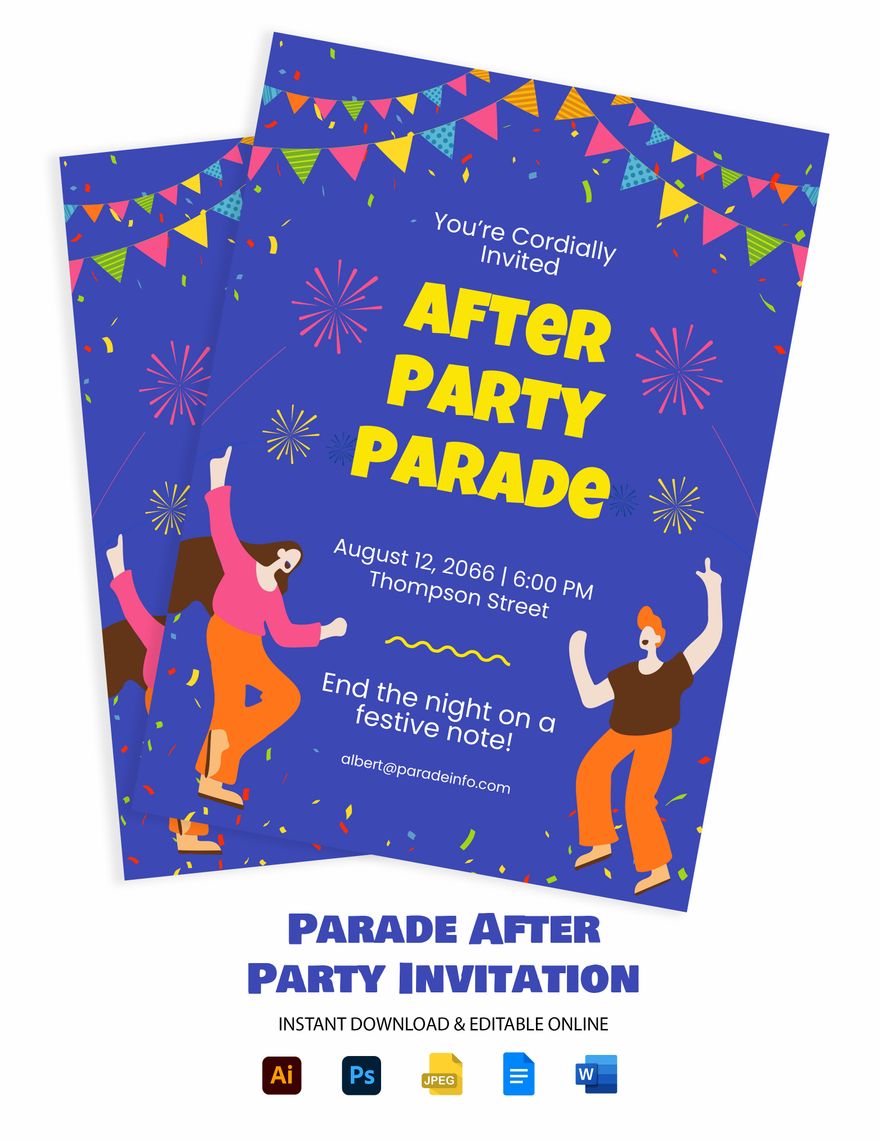 Parade After Party Invitation