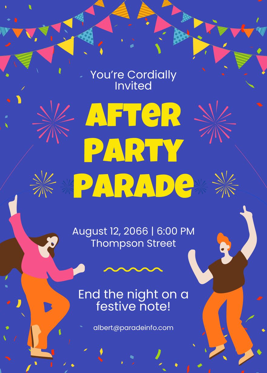 Parade After Party Invitation
