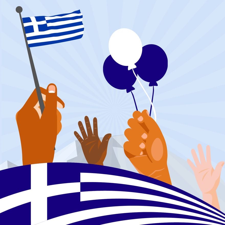 Free Greek Independence Day Vector