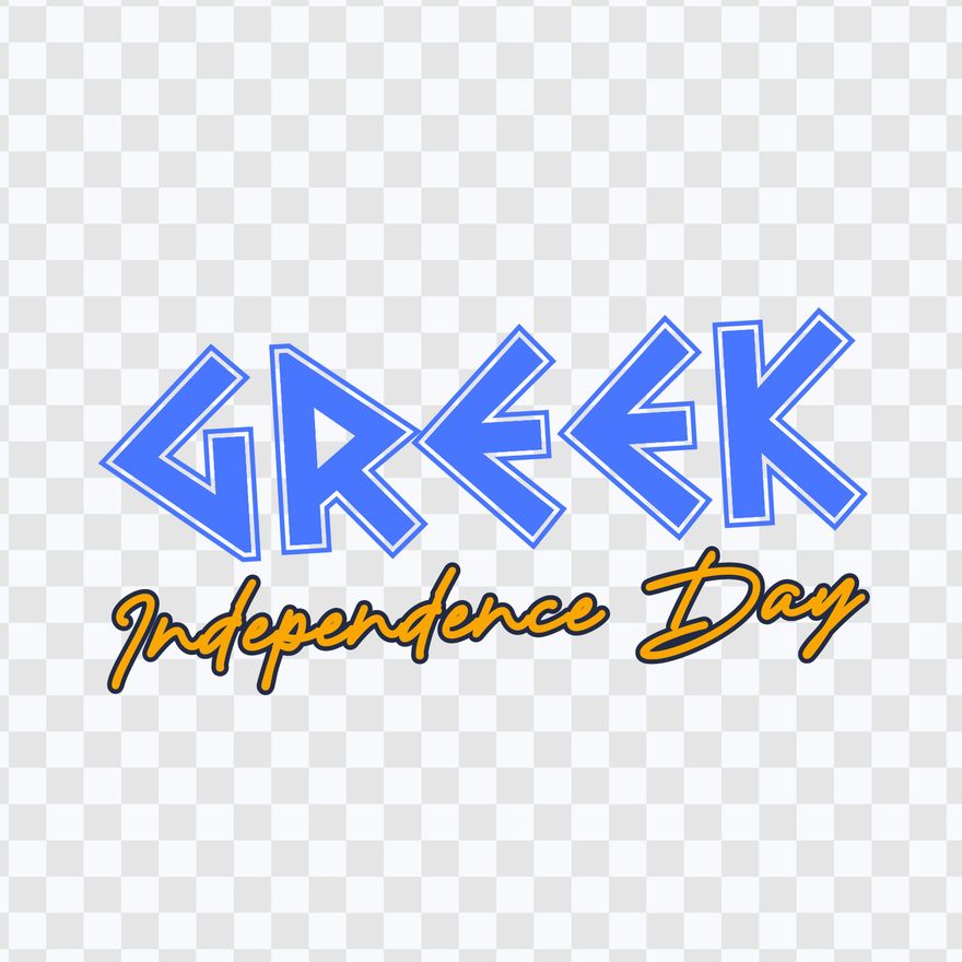 Greek Independence Day Text Effect in Illustrator, PSD, EPS, SVG, JPG, PNG