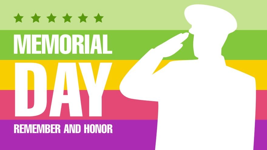 Free Memorial Day Colorful Background in PDF, Illustrator, PSD, EPS, SVG, JPG, PNG