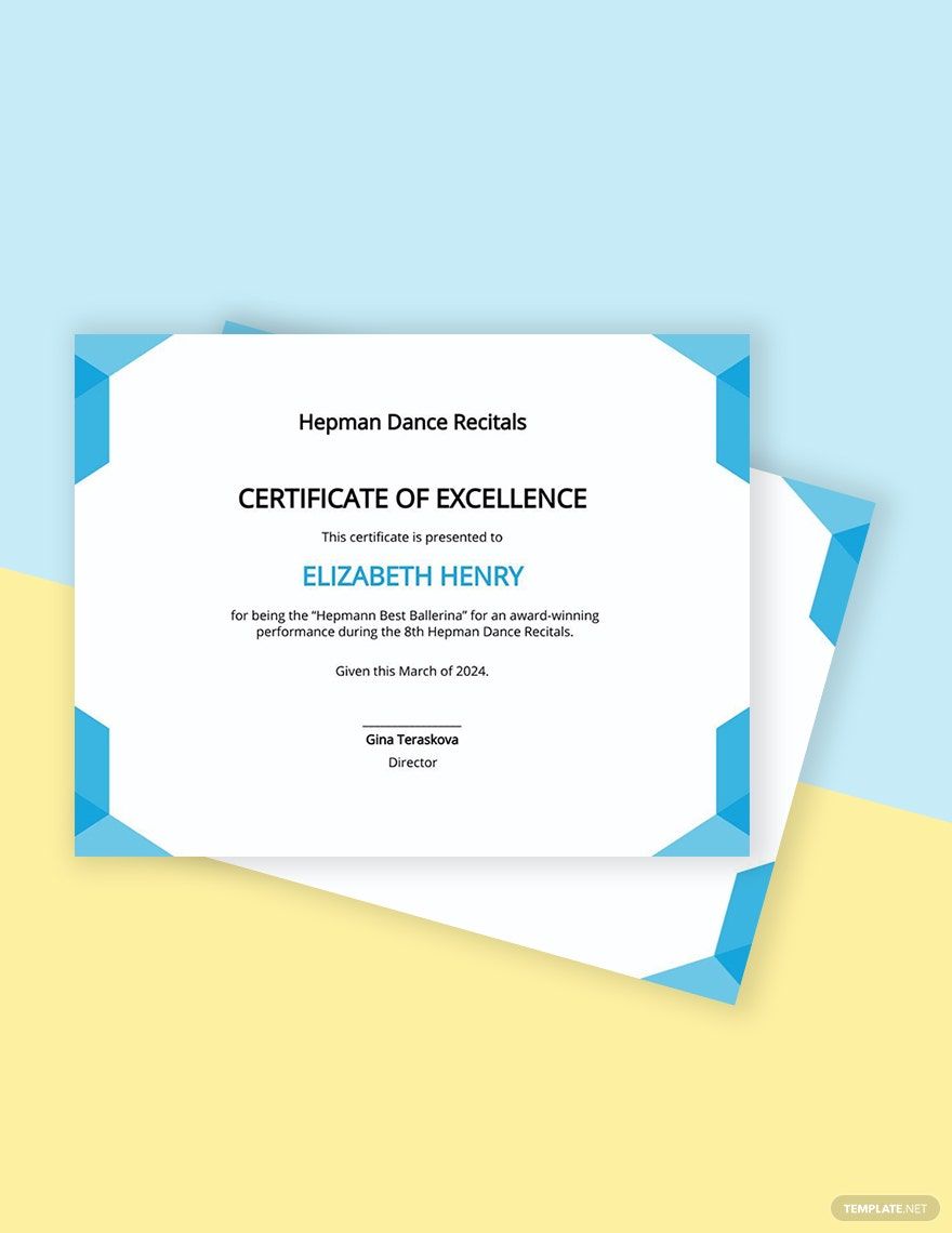 Free Best Performance Certificate Template