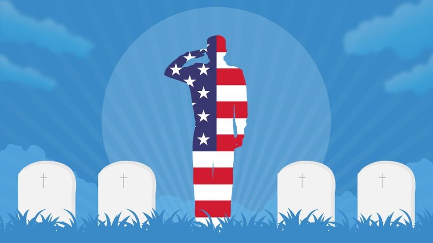 Free Memorial Day Aesthetic Background in PDF, Illustrator, PSD, EPS, SVG, PNG, JPEG