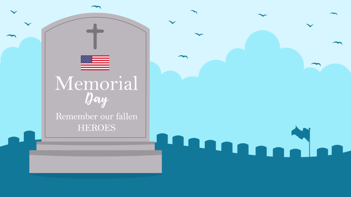 Memorial Day Light Background Template