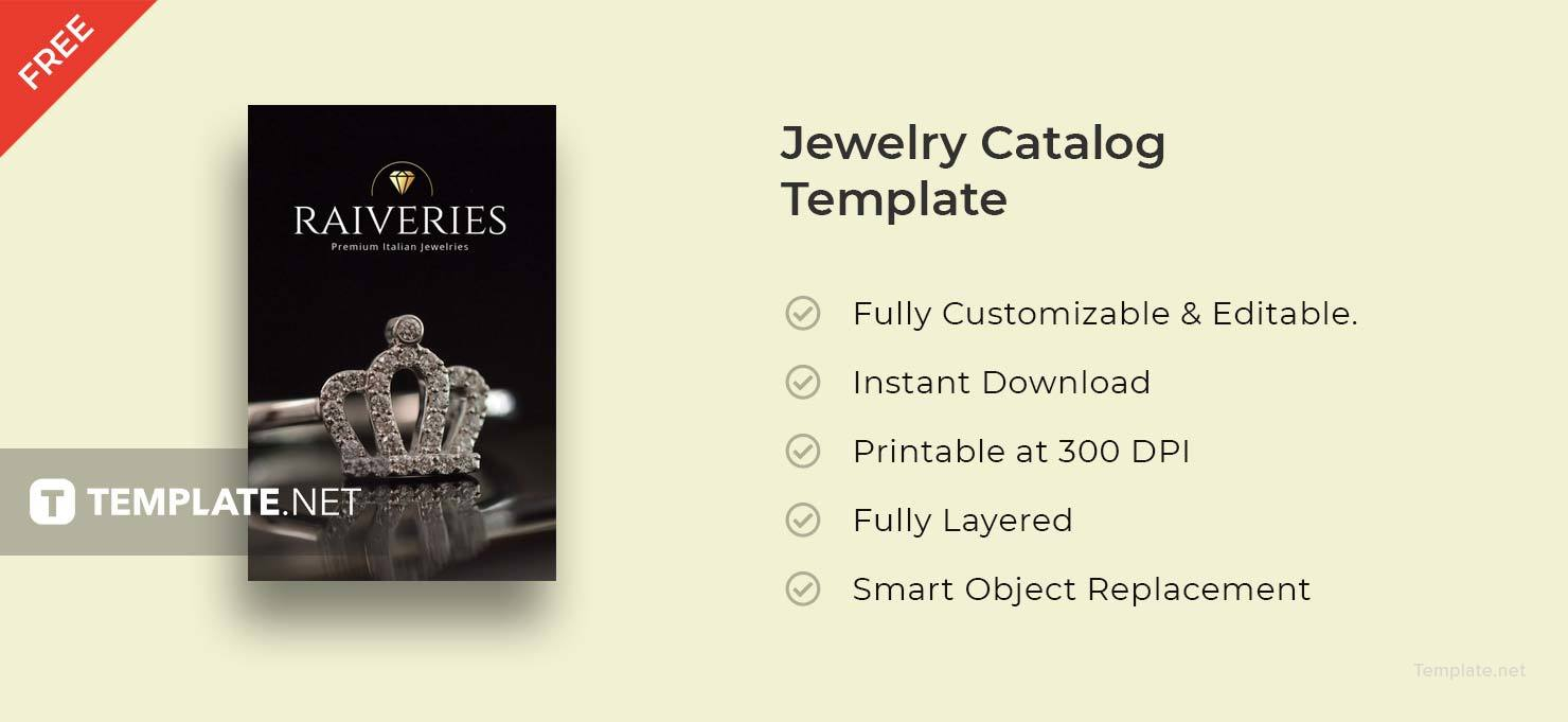 Free Jewelry Catalog Template in Adobe Photoshop, Illustrator, InDesign 