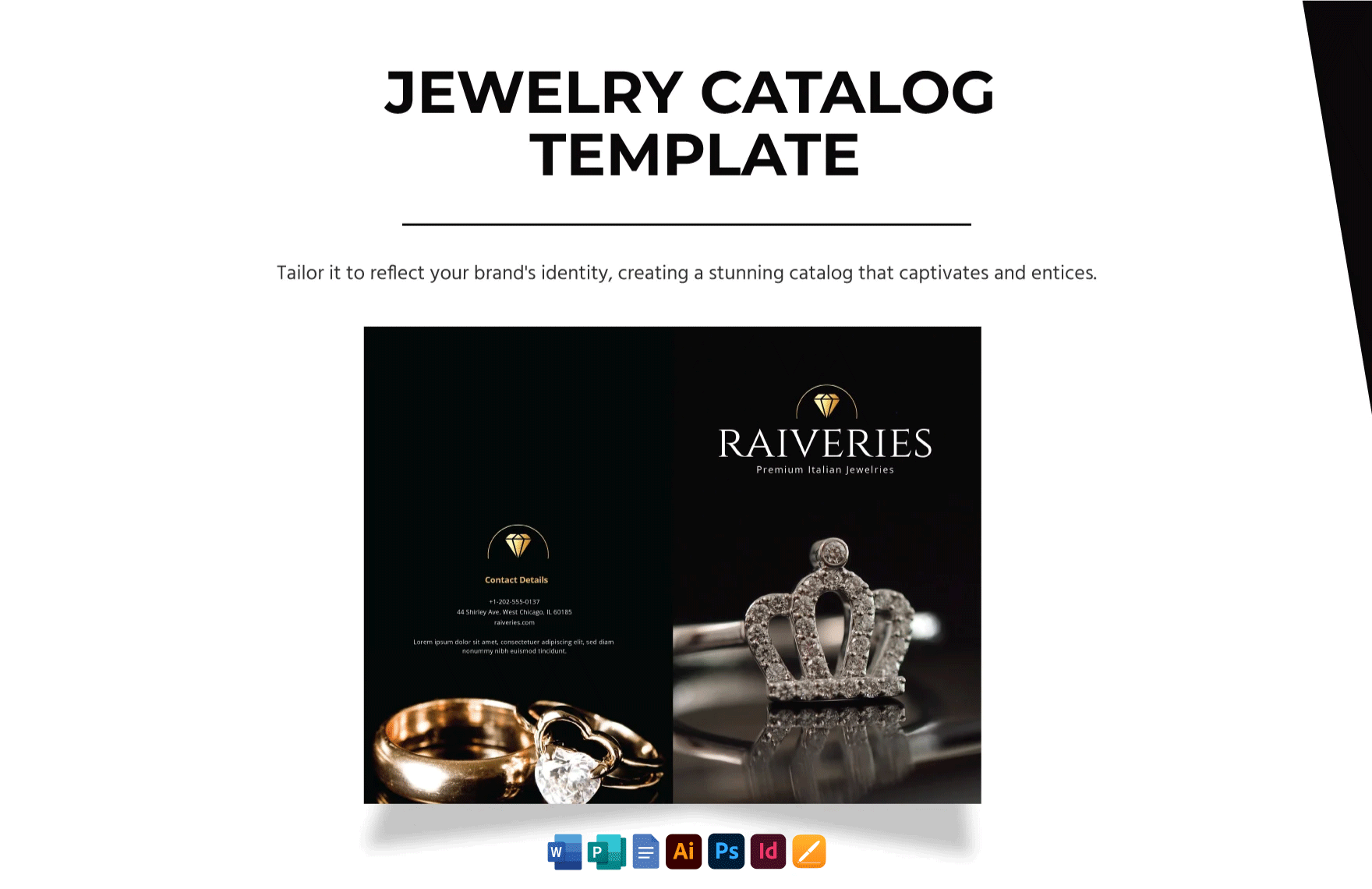 Jewelry Catalog Template in Word, Google Docs, Illustrator, PSD, Apple Pages, Publisher, InDesign