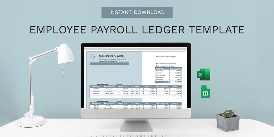 Employee Payroll Ledger Template