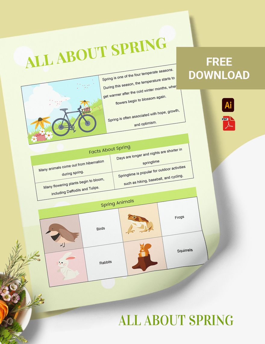 Spring Chart in PDF, Illustrator