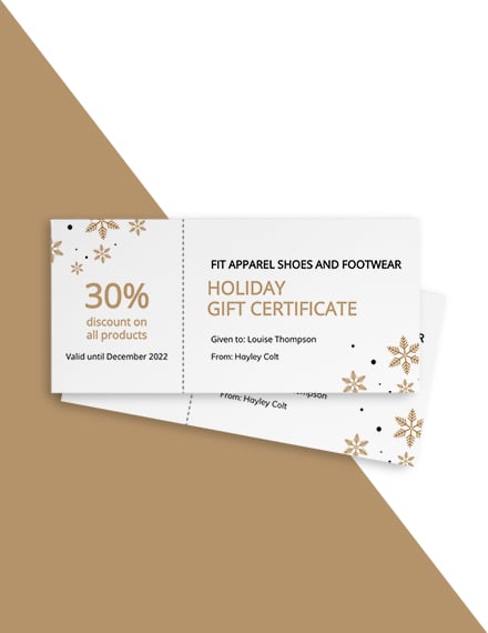 Merry Christmas Gift Certificate Template - Google Docs, Illustrator, InDesign, Word, Apple Pages, PSD, Publisher