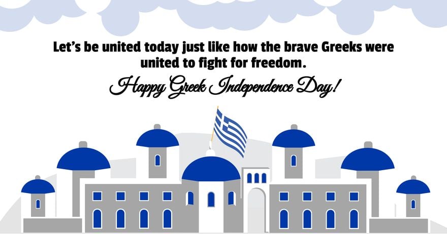 Free Greek Independence Day Facebook Post