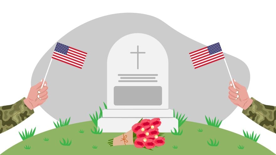 Free Memorial day white background in PDF, Illustrator, PSD, EPS, SVG, PNG, JPEG