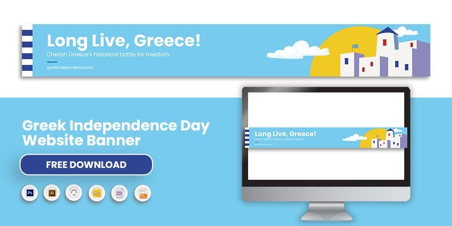 Greek Independence Day Website Banner