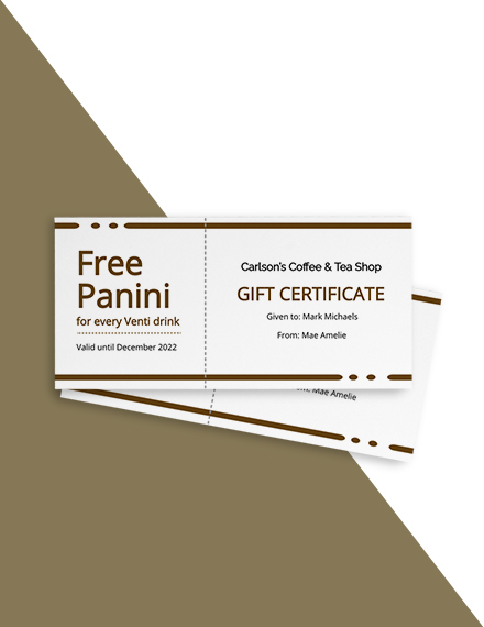 Simple Company Gift Certificate Template - Google Docs, Illustrator, InDesign, Word, Apple Pages, PSD, Publisher