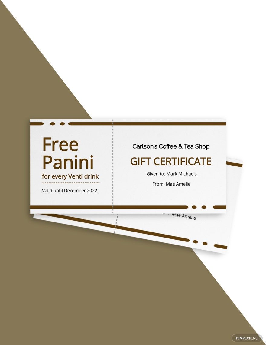 Simple Company Gift Certificate Template