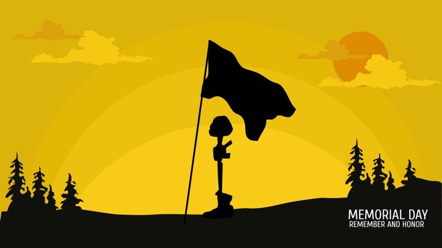 Free Memorial Day Yellow Background
