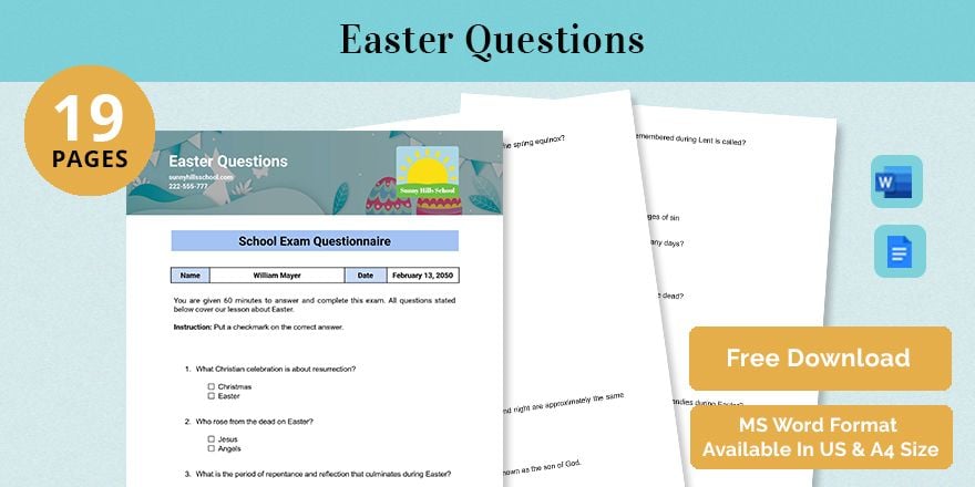 Easter Questions