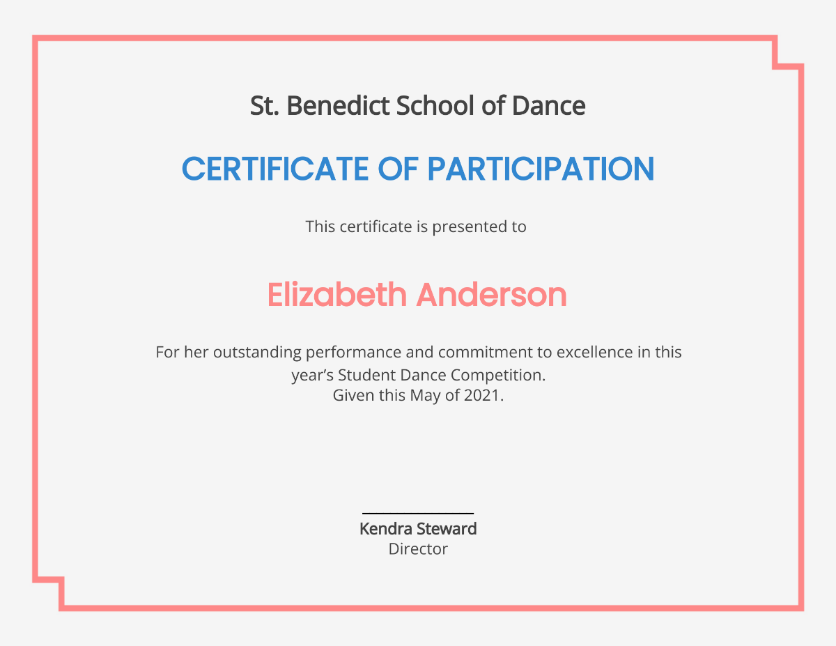 Modern Dance Certificate