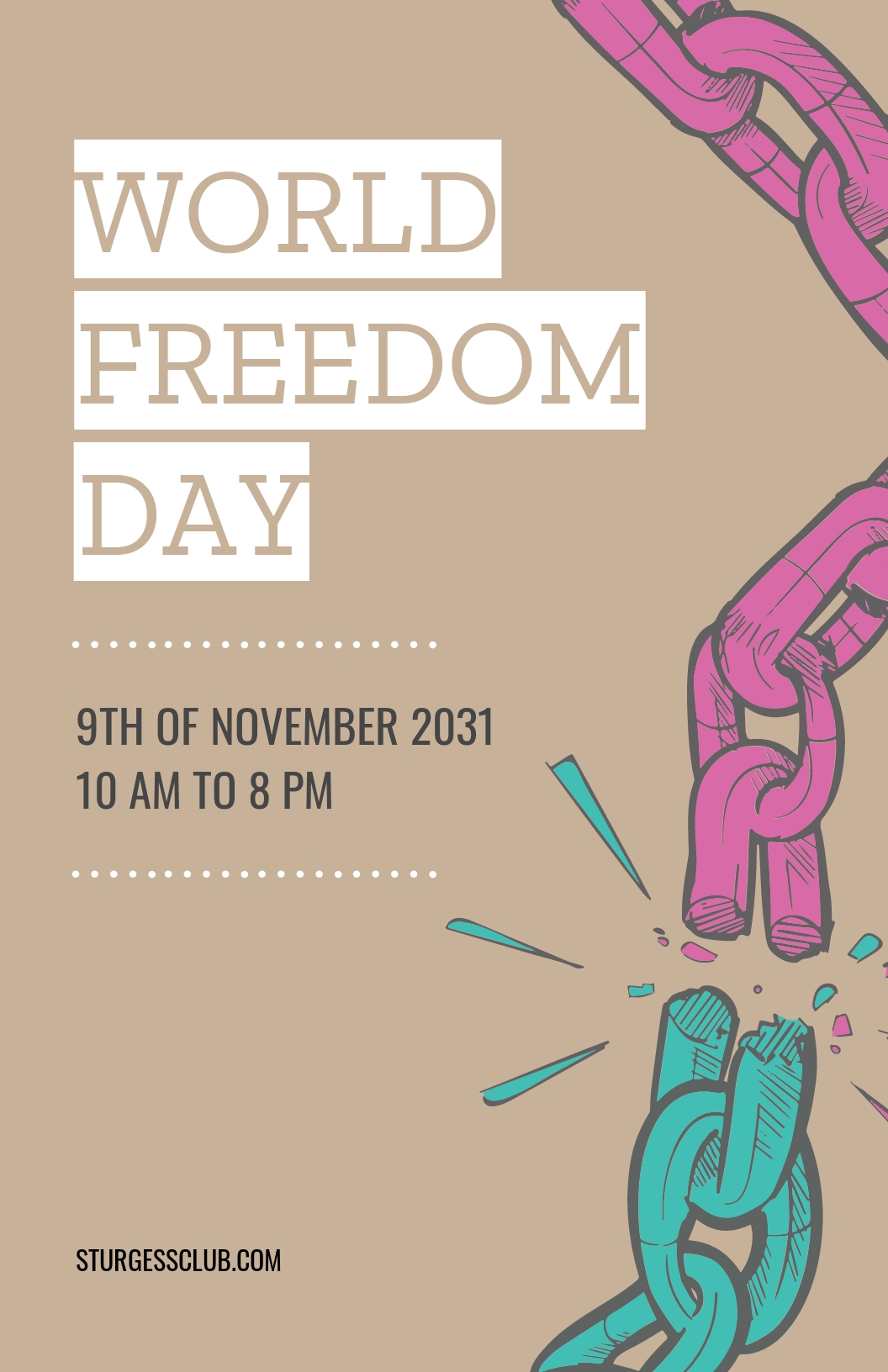 World Freedom Day Poster Template Free PDF - PSD