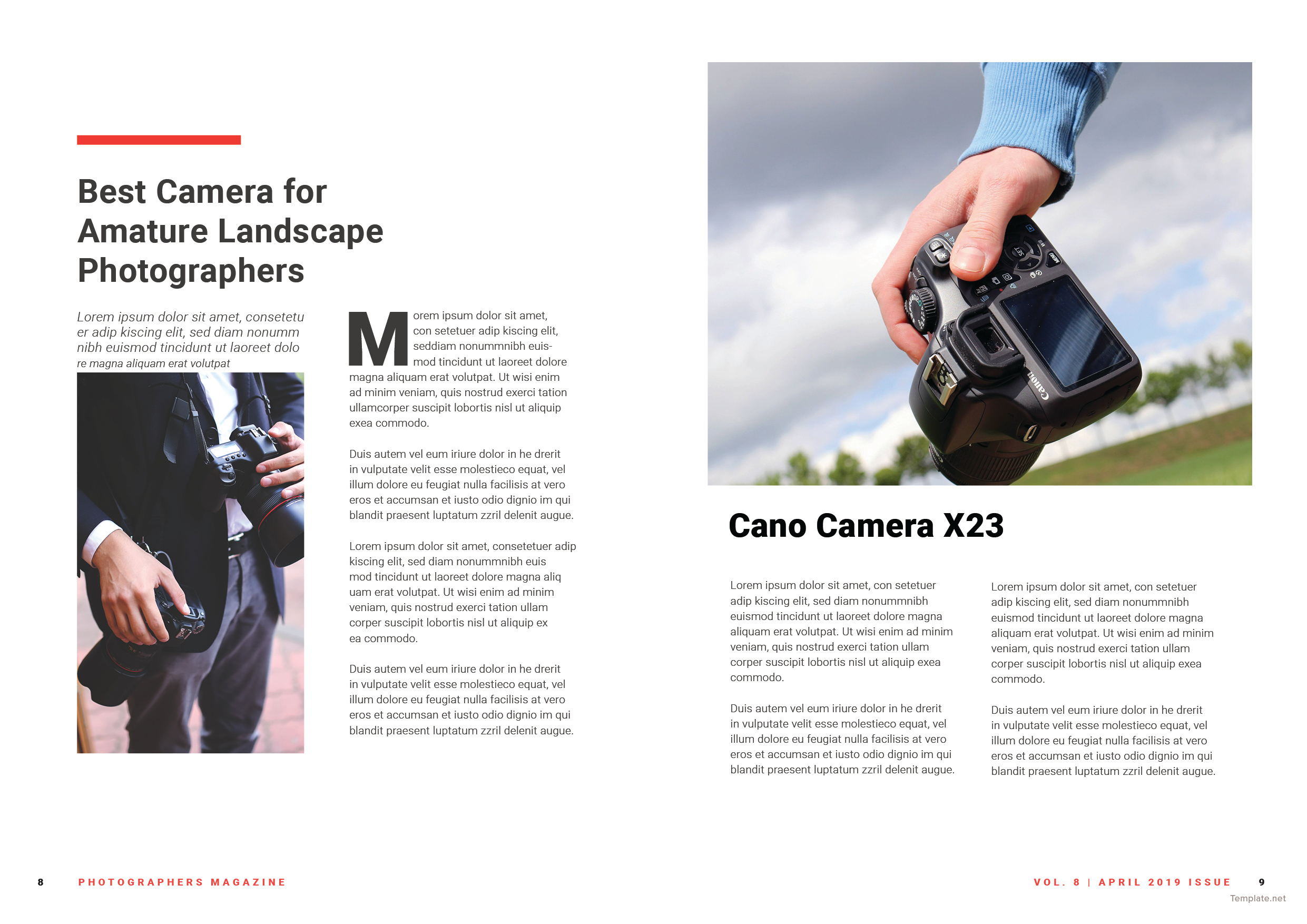 Free Photographer Magazine Template In Adobe Indesign