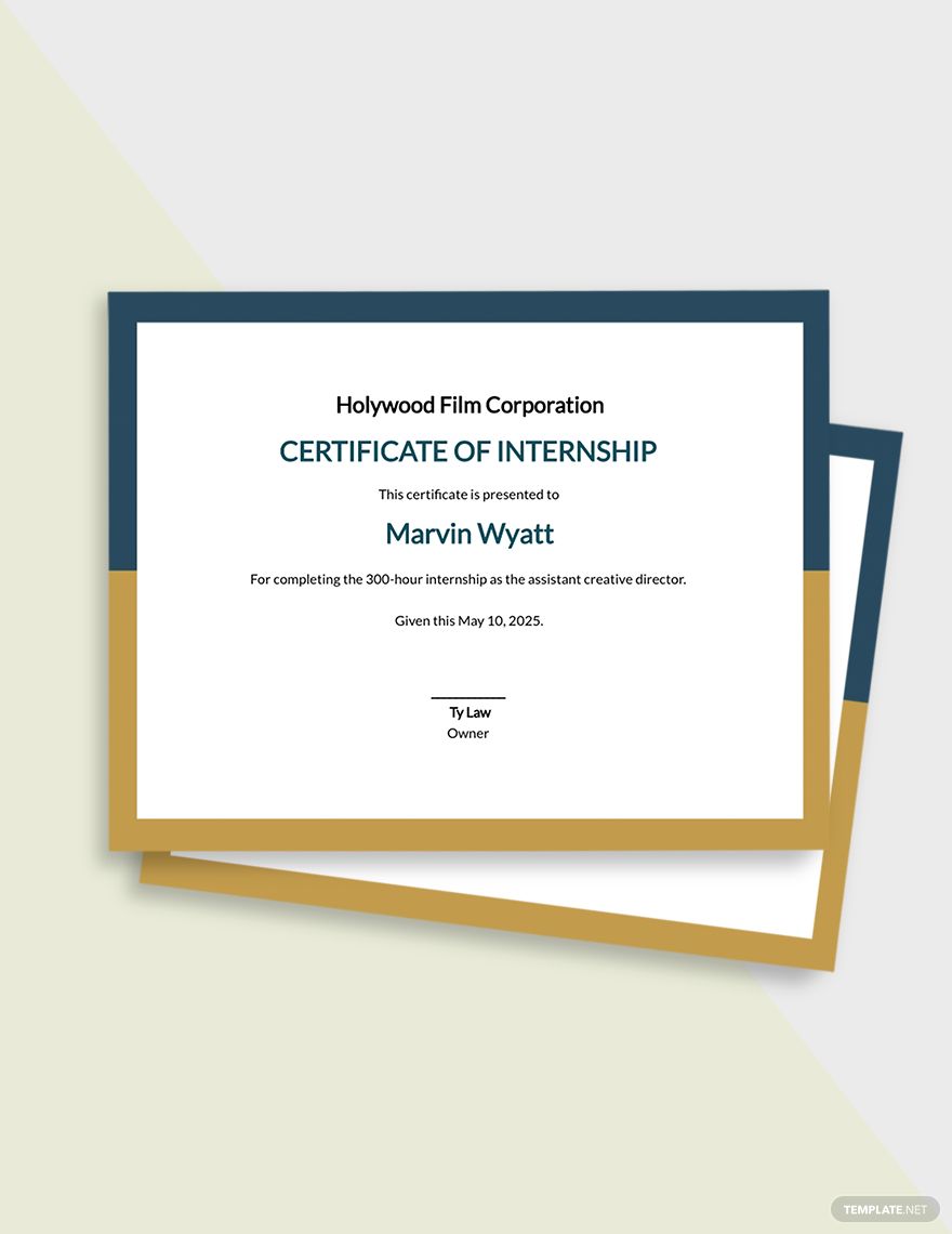Free Creative Internship Certificate Template