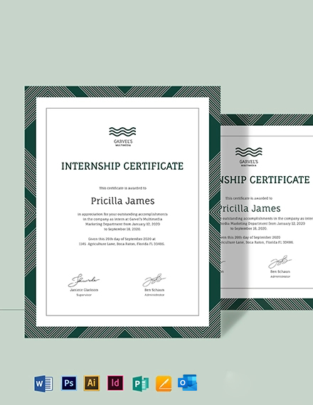 Free Internship Certificate Template - Word (doc) 