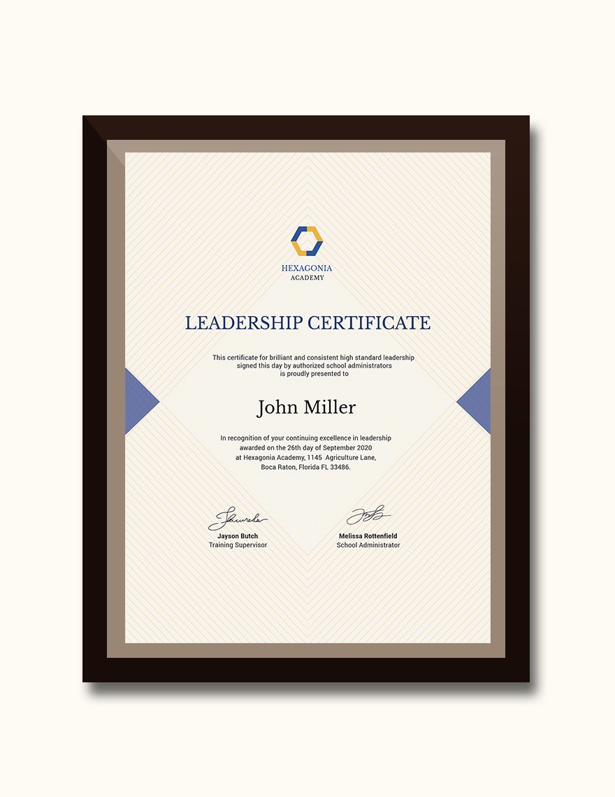 Creative Leadership Certificate Template