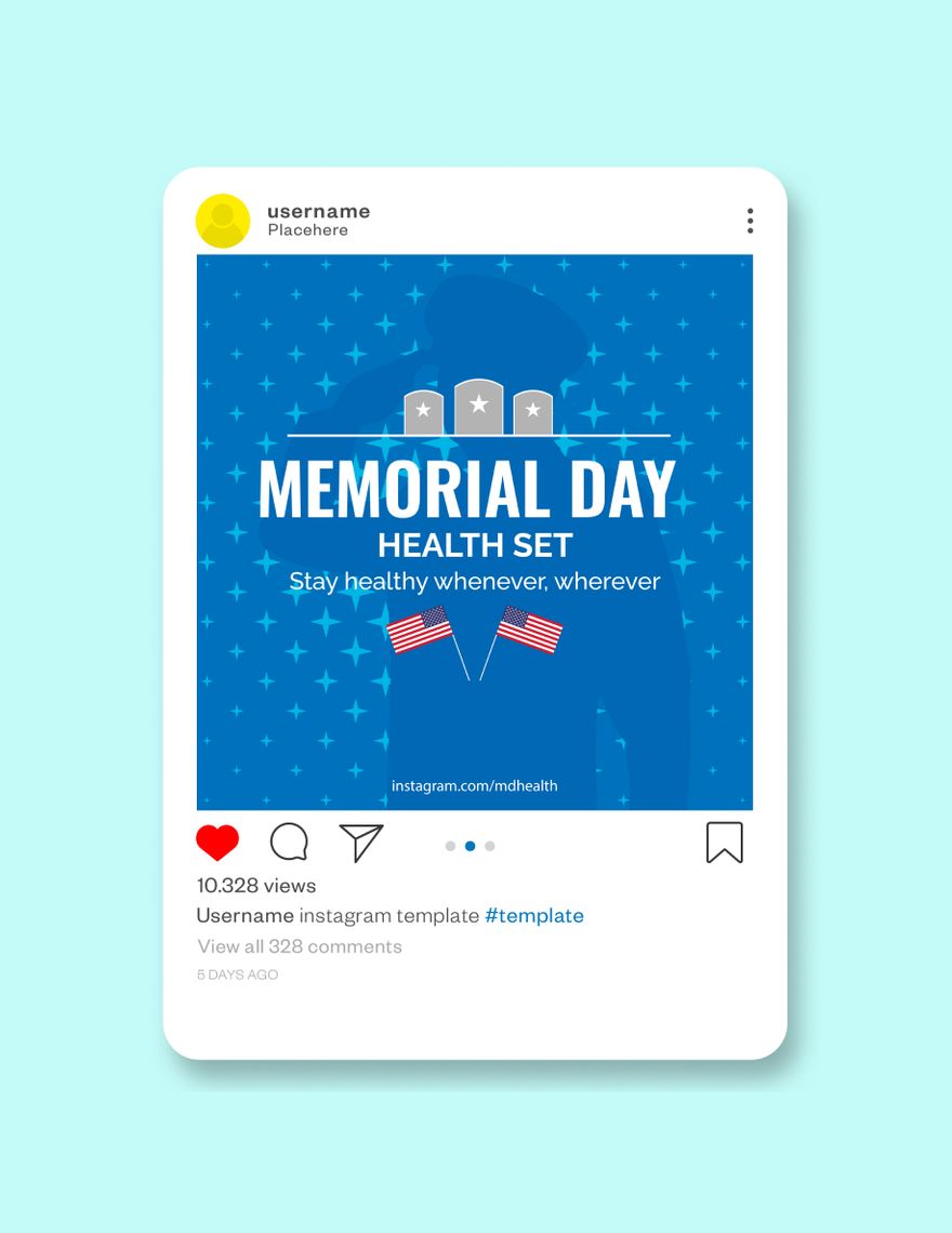Memorial Day Instagram Ads in PDF, Illustrator, PSD, EPS, SVG, PNG, JPEG