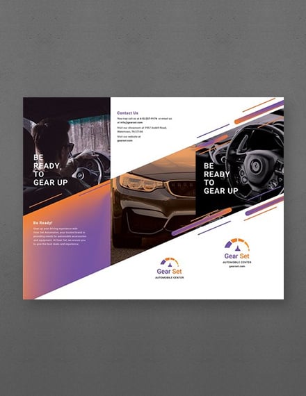Automotive Brochure Template Illustrator InDesign Word Apple Pages
