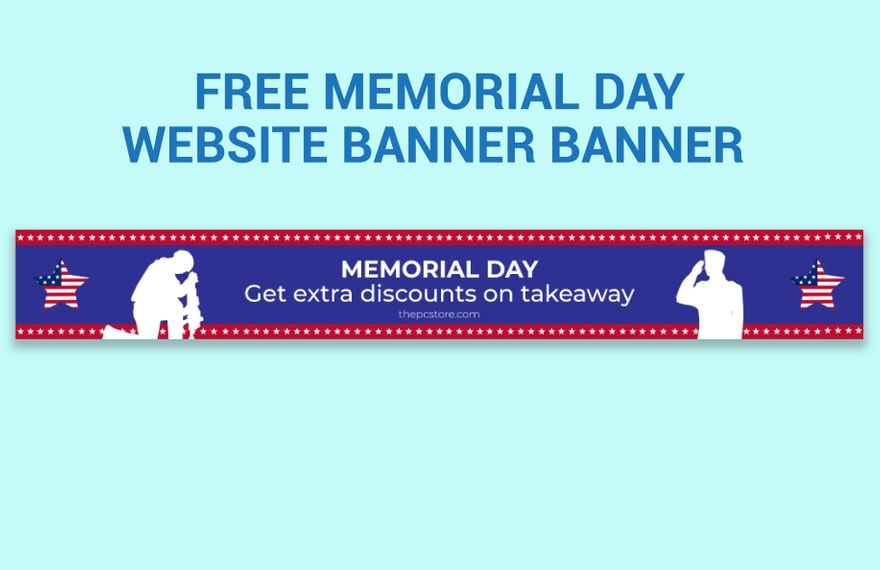 Free Memorial Day Website Banner in PDF, Illustrator, PSD, EPS, SVG, PNG, JPEG