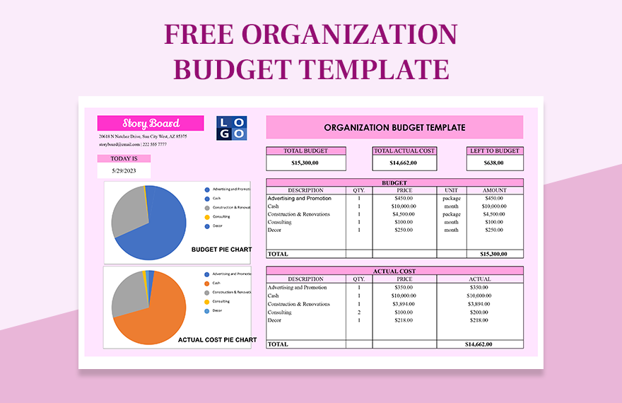 Organization Budget Template