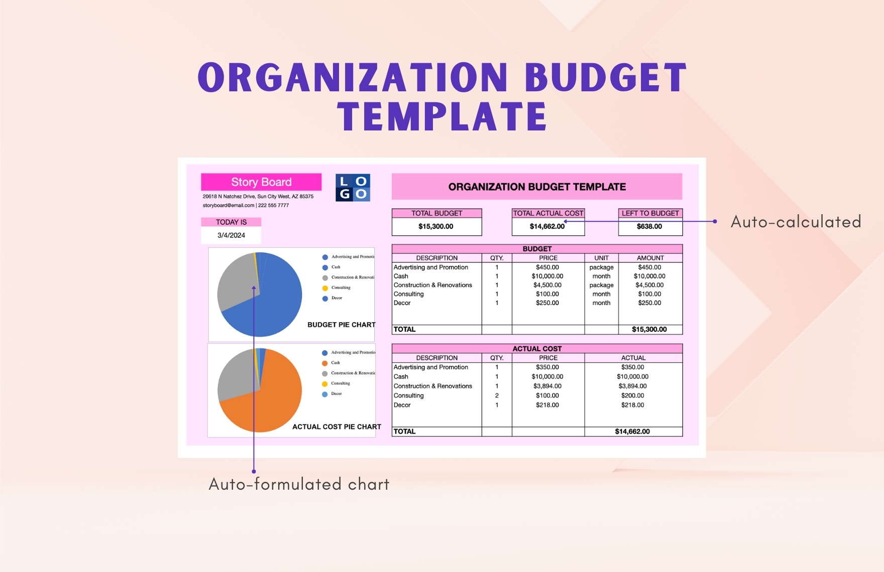 Organization Budget Template