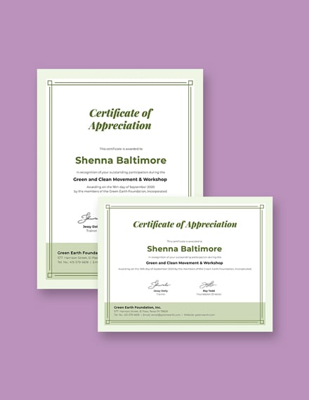 modern participation certificate template