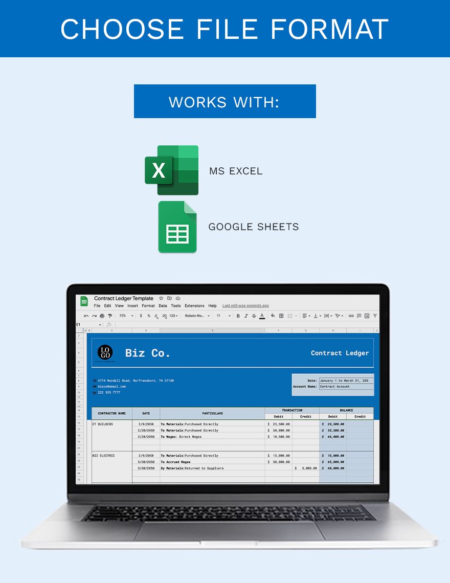 Contract Ledger Template - Google Sheets, Excel | Template.net