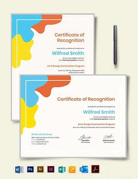 FREE Painting Certificate Template Download in Word Google Docs PDF