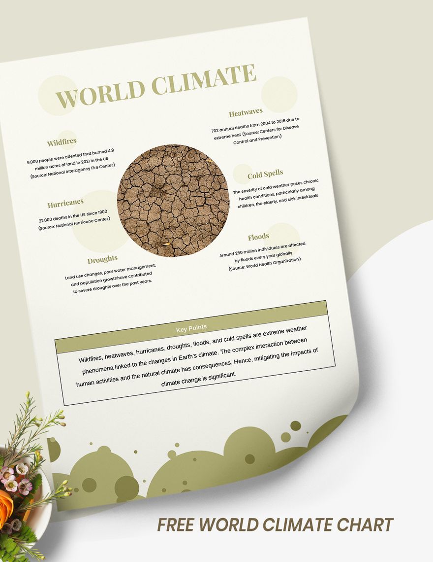 World Climate Chart in PDF, Illustrator